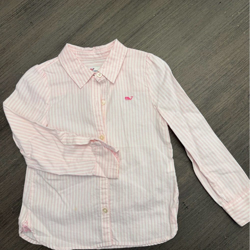 Vineyard Vines Light Pink Striped Button Down Shirt